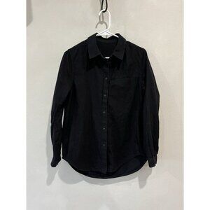 Lululemon Flannel Shirt Women’s Black Full Day Ahead Button Up Long Sleeve 6